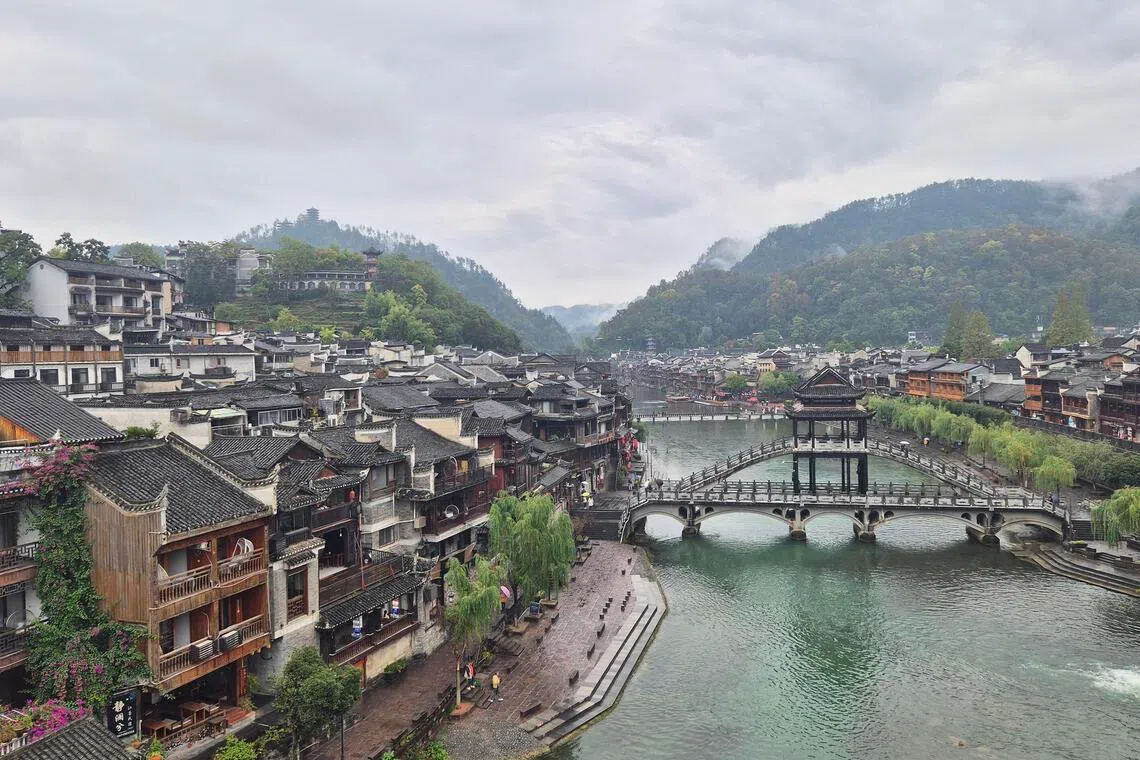 Fenghuang Ancient Town in Hunan, which the writer visited during her free day on the yoga retreat.