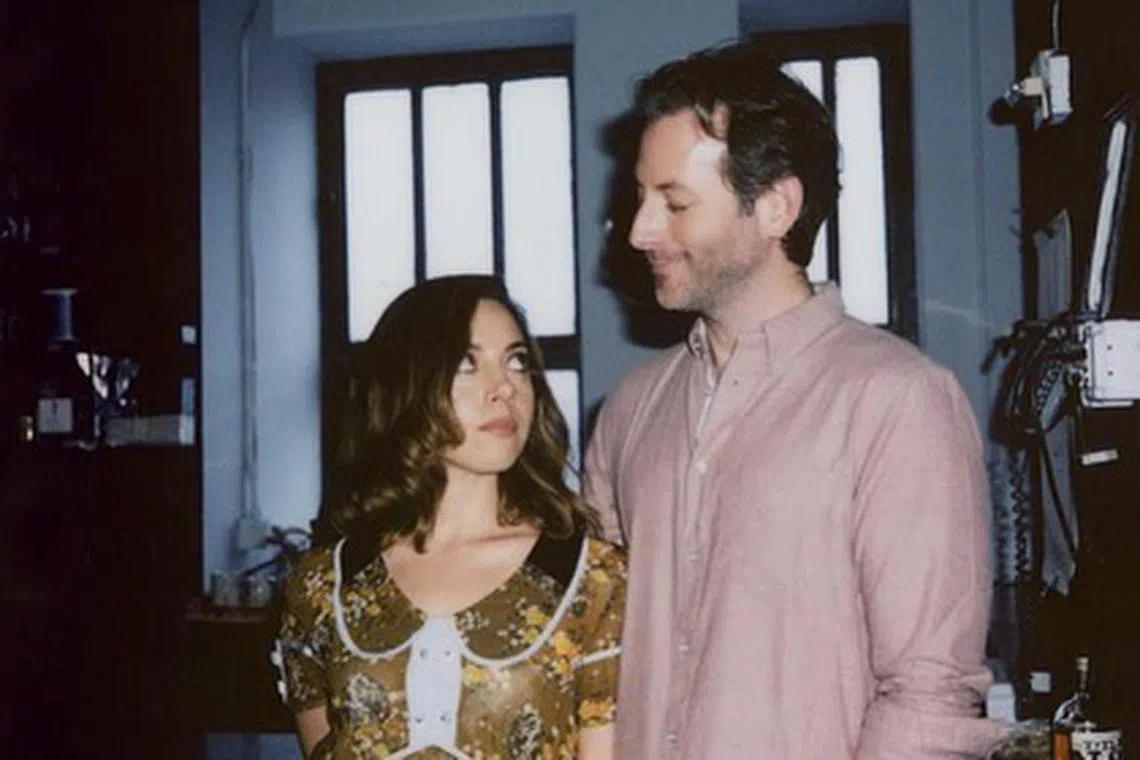 Actress Aubrey Plaza (left) and her director husband Jeff Baena (right). Baena died of suicide on Jan 3 at age 47.