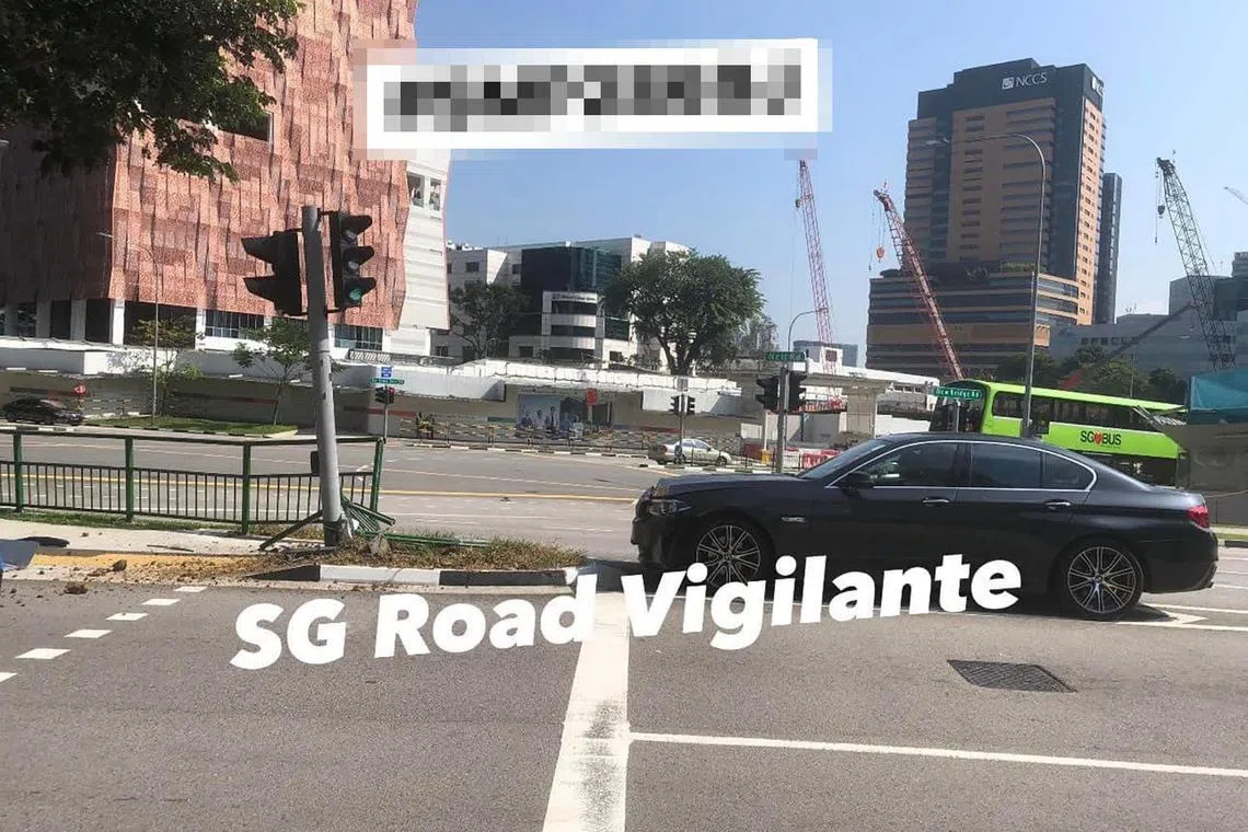 The 54-year-old driver of a black BMW was said to have first hit a traffic light in Chinatown before returning to the carpark of a condominium in Tiong Bahru.