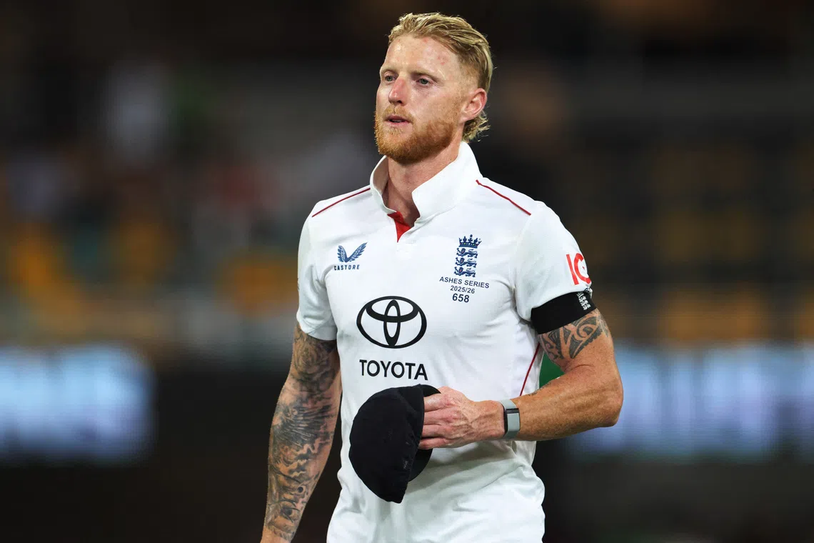 Cricket - The Ashes - Australia v England - Second Test - The Gabba, Brisbane, Australia - December 7, 2025 England's Ben Stokes looks dejected after the match REUTERS/Hollie Adams