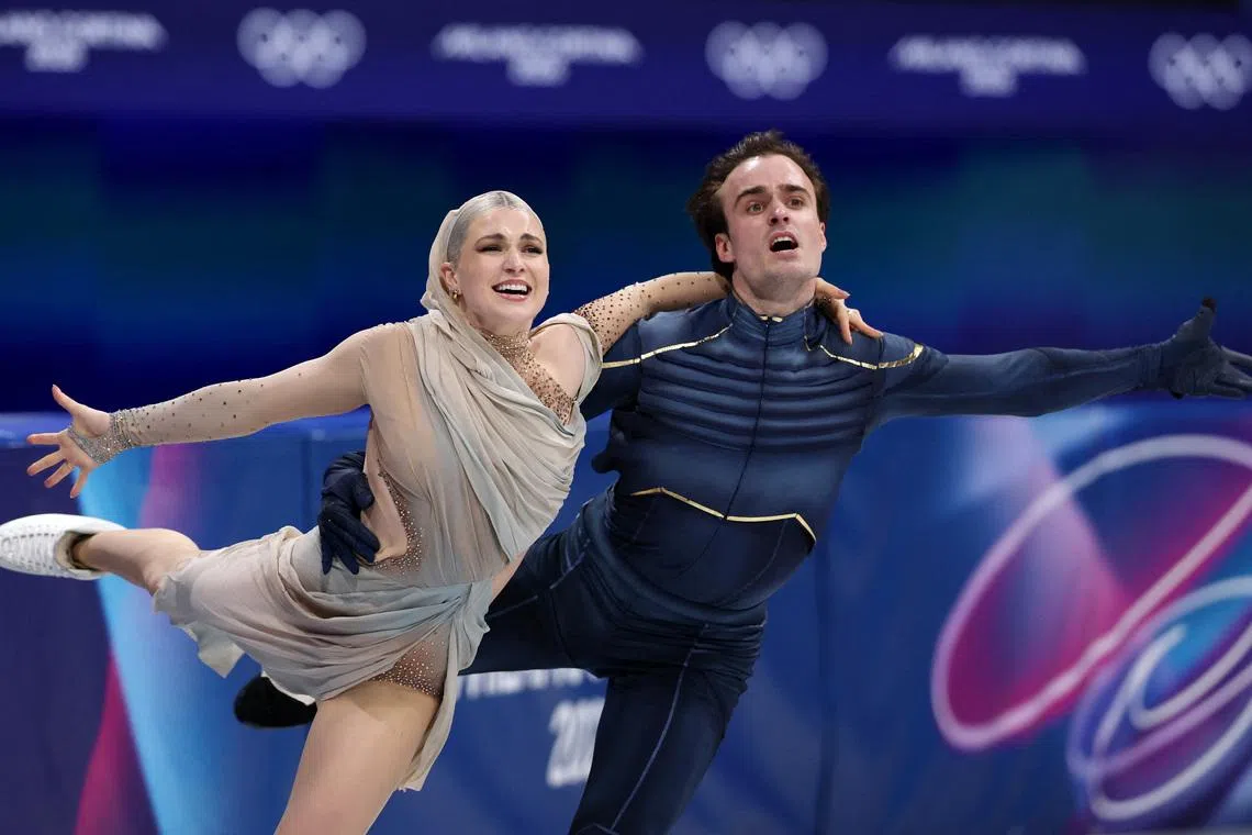 Milano Cortina 2026 Olympics - Figure Skating - Ice Dance - Free Dance - Milano Ice Skating Arena, Milan, Italy - February 11, 2026. Olivia Smart of Spain and Tim Dieck of Spain perform during the free dance REUTERS/Yara Nardi