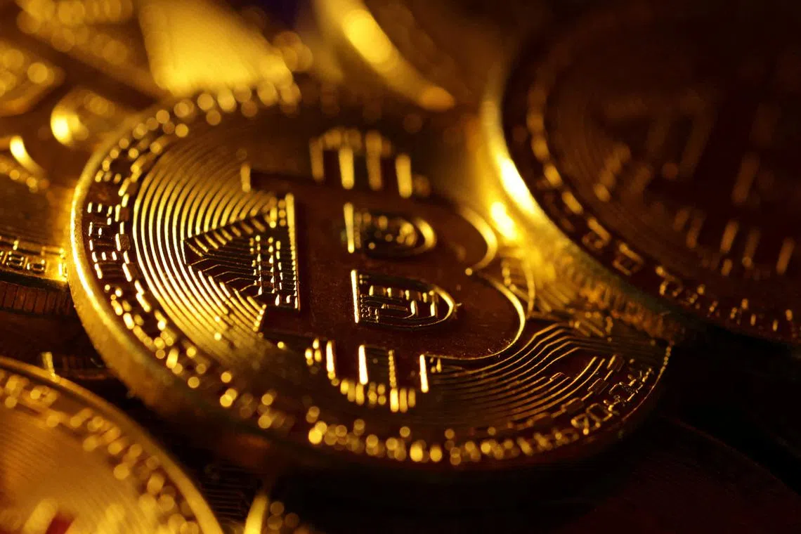 Bitcoin was last up 1 per cent at US$46,515. 