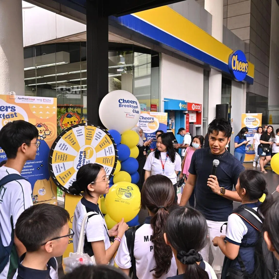 Pupils can meet radio personality Joakim Gomez at Ang Mo Kio Hub’s Cheers outlet during the Sept 3 launch from 1pm.