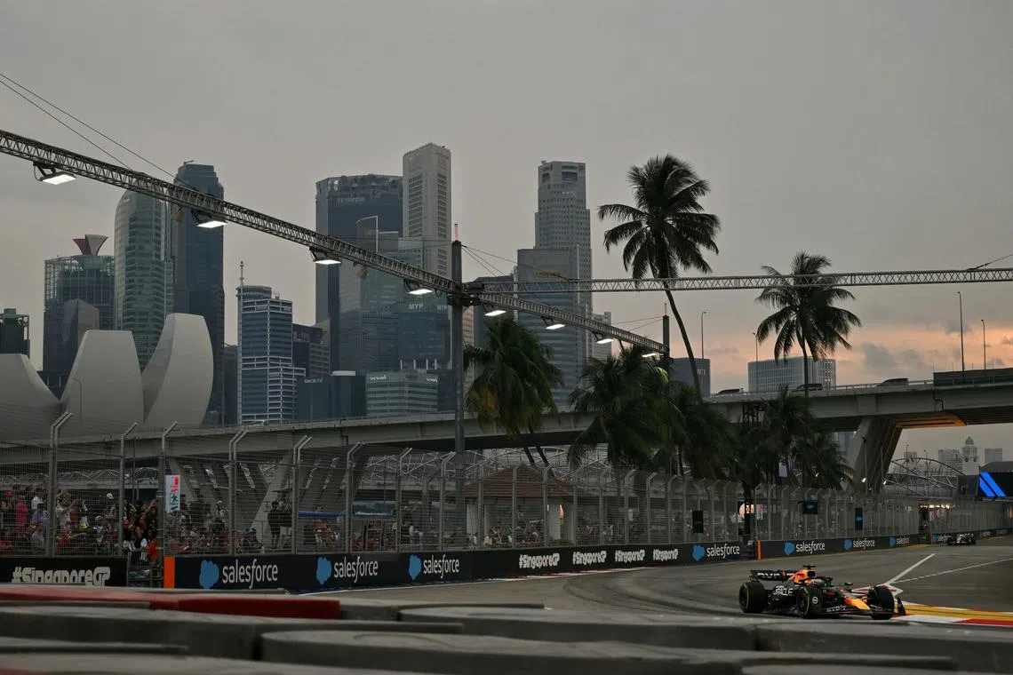 Dutch driver Max Verstappen of Red Bull Racing, during practice 1 of Singapore Airlines Singapore Grand Prix, Marina Bay street circuit on September 20, 2024. 
