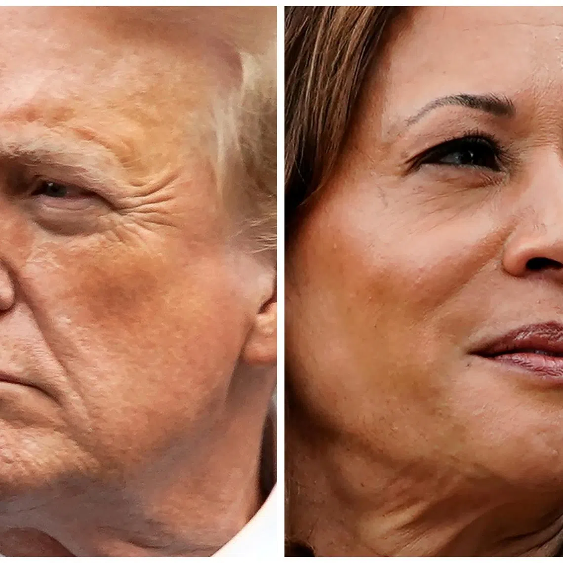 FILE PHOTO: Former U.S. President Donald Trump in New York City, U.S. May 30, 2024 and U.S. Vice President Kamala Harris in Washington, U.S., July 22, 2024 in a combination of file photos. REUTERS/Eduardo Munoz, Nathan Howard/File Photo