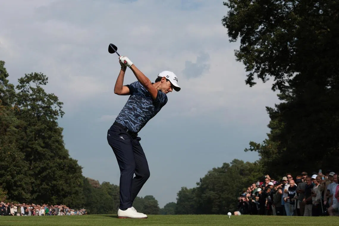 Italy's Matteo Manassero in action during the third round.