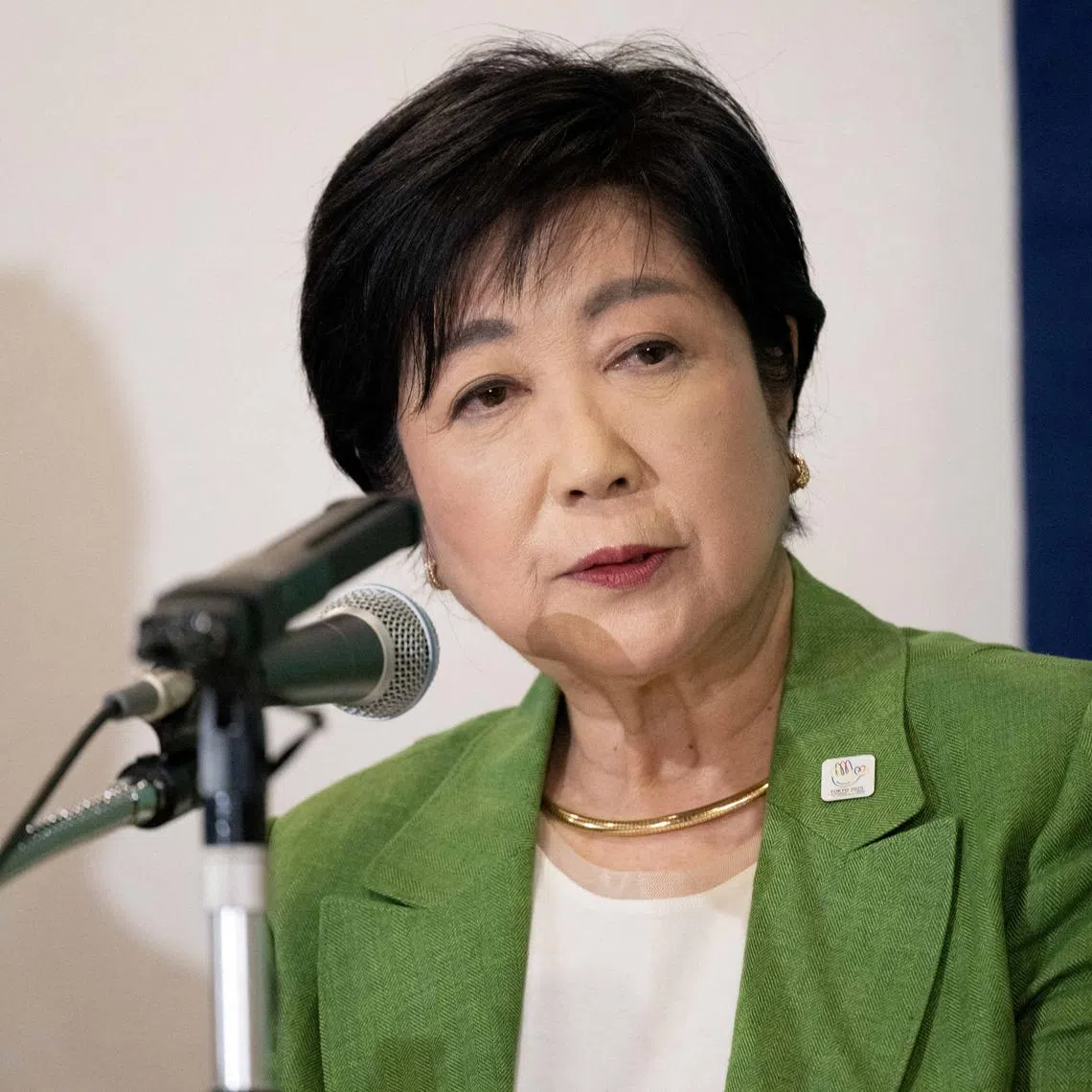 Tokyo Governor Yuriko Koike speaks during a joint press conference for candidates for the Tokyo Gubernatorial Election at the Japan National Press Club in Tokyo on June 19, 2024. Yuichi Yamazaki/Pool via REUTERS/File Photo