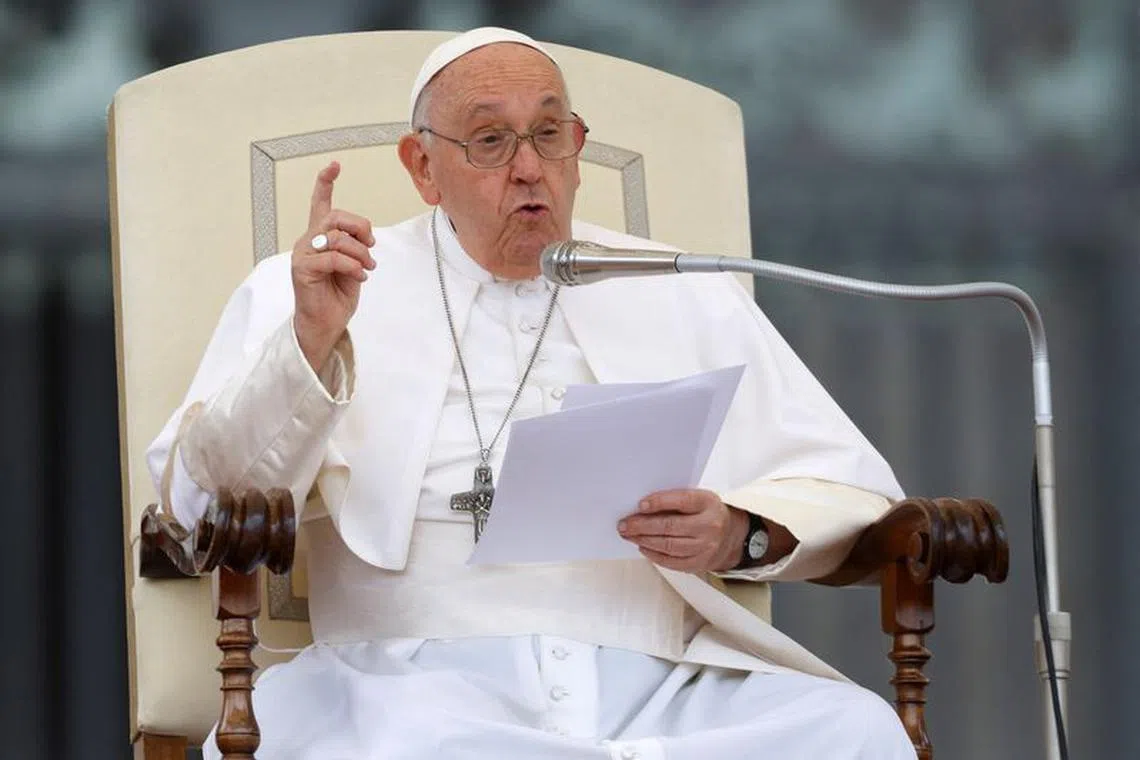Pope Francis holds the weekly general audience, in Saint Peter's Square at the Vatican, September 20, 2023. REUTERS/Remo Casilli