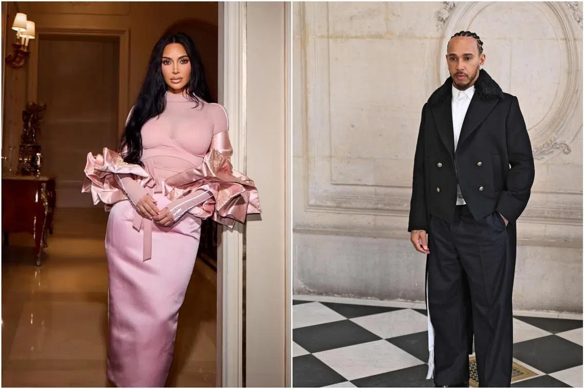 Kim Kardashian (left) and Lewis Hamilton have been friends for over a decade.