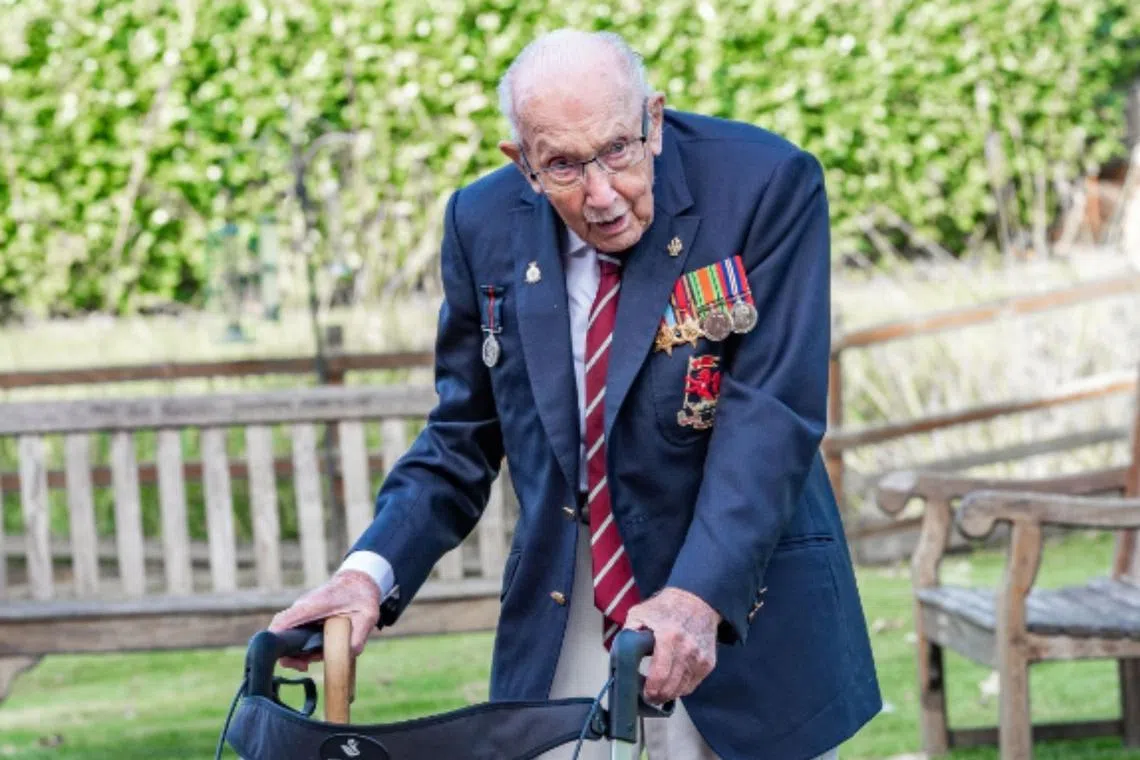 Captain Tom Moore went viral during the early days of the pandemic.