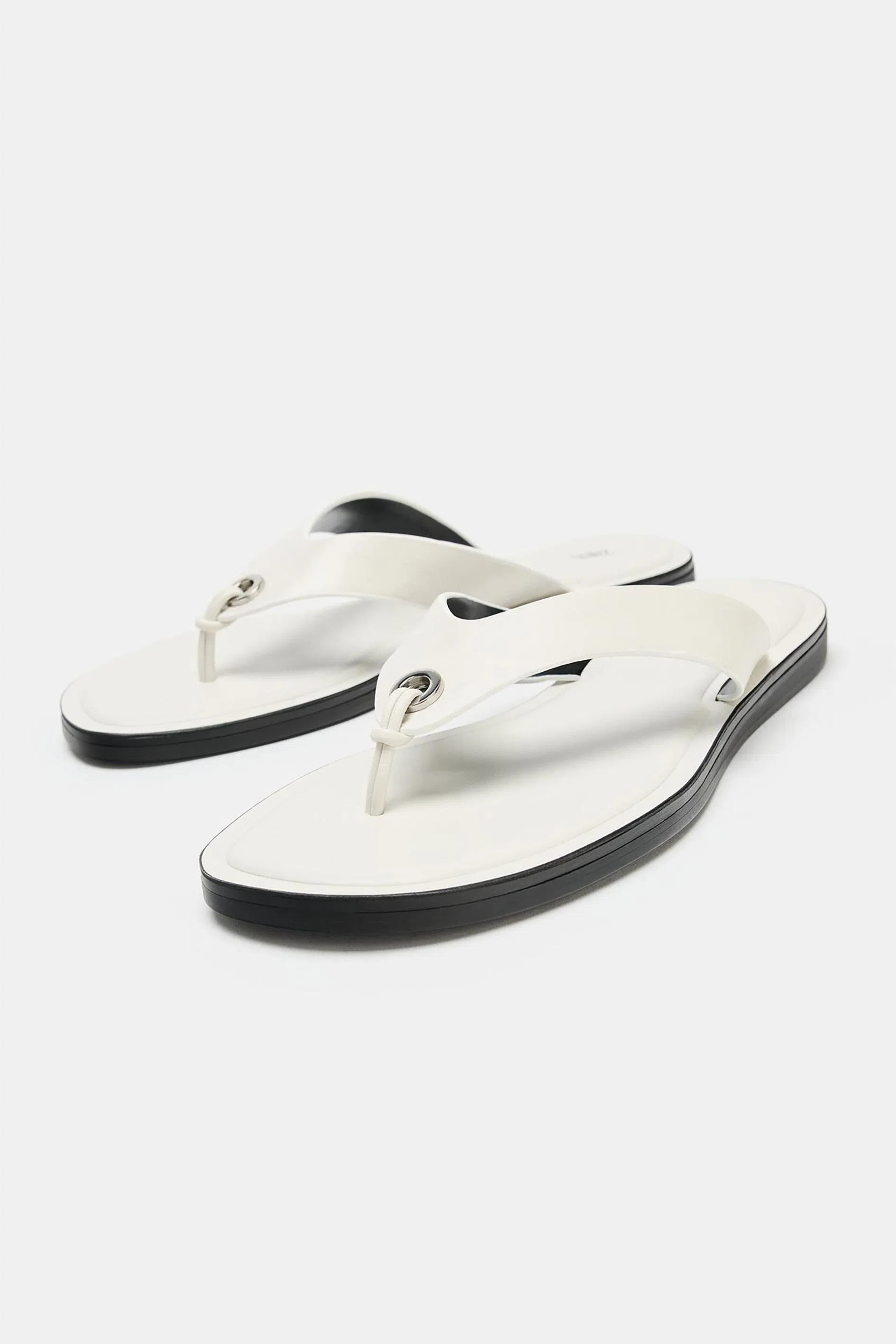 Zara Flat Leather Sandals.