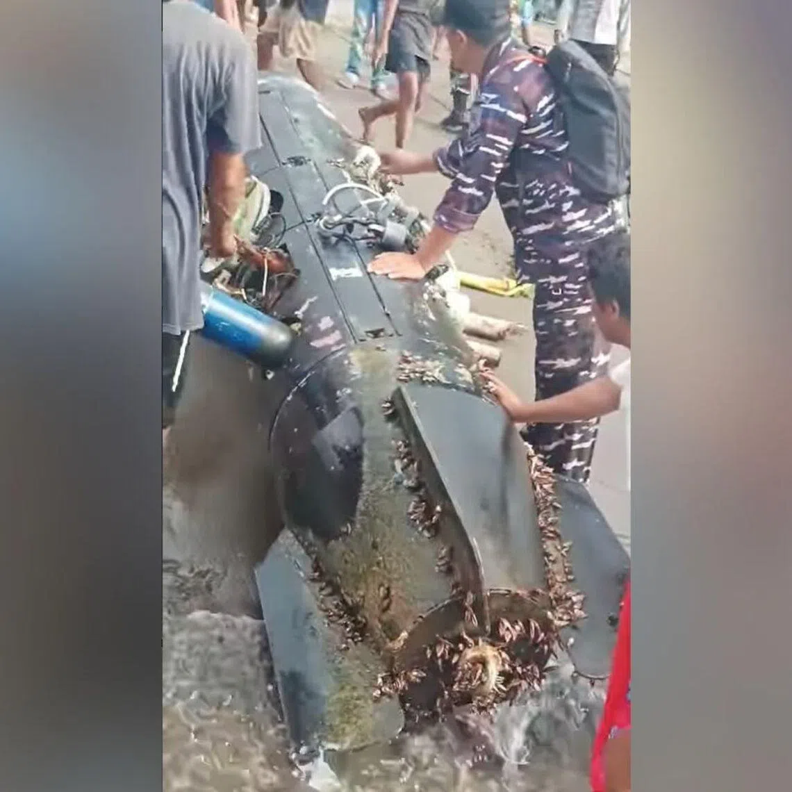 A 28-year-old fisherman immediately reported the unusual find to the local authorities, who retrieved it.