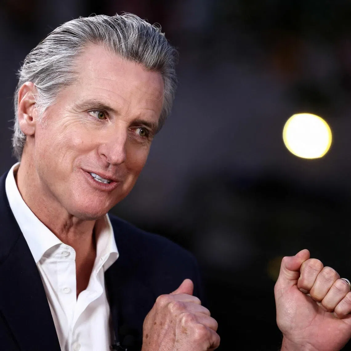 Governor of California Gavin Newsom is pictured during a recorded interview with AFP in the Manhattan borough of New York City on Sept 23. Newsom is widely seen as a leading contender for the Democrats’ 2028 presidential nomination.