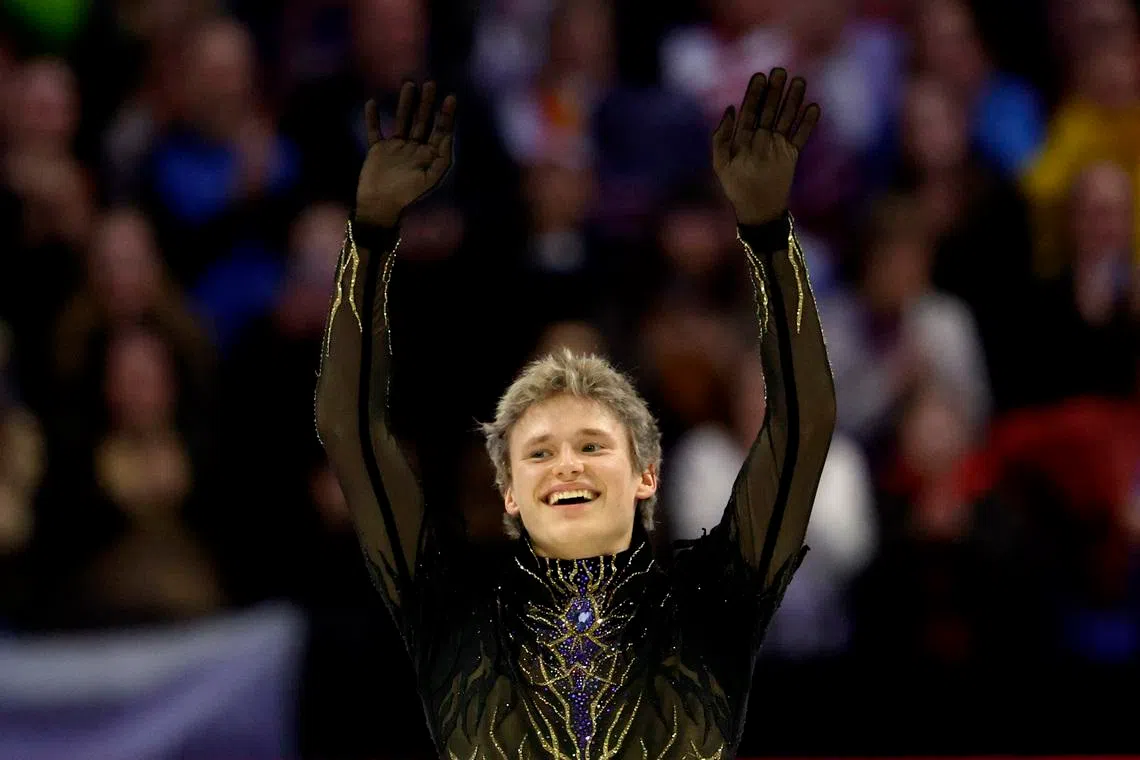Figure Skating - ISU Figure Skating World Championships - O2 arena, Prague, Czech Republic - March 28, 2026 Ilia Malinin of the U.S. performs during the Men's Free Skating REUTERS/David W Cerny