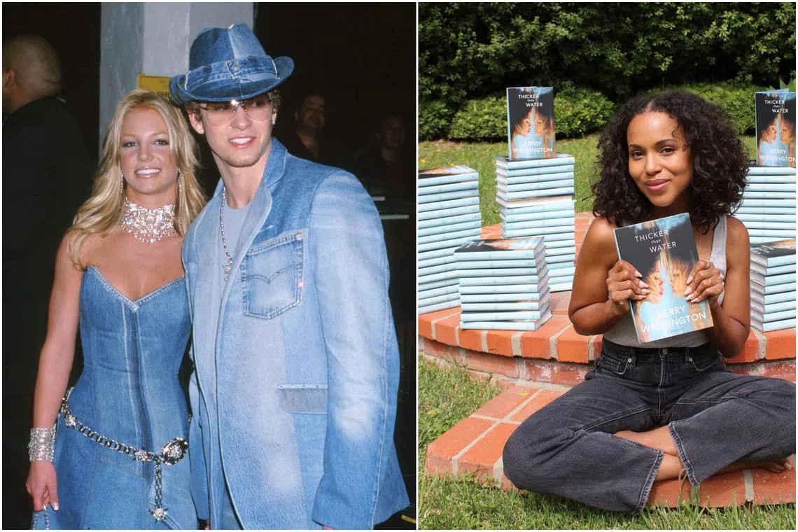 Pop star Britney Spears (far left) and actress Kerry Washington recently published their respective memoirs. 