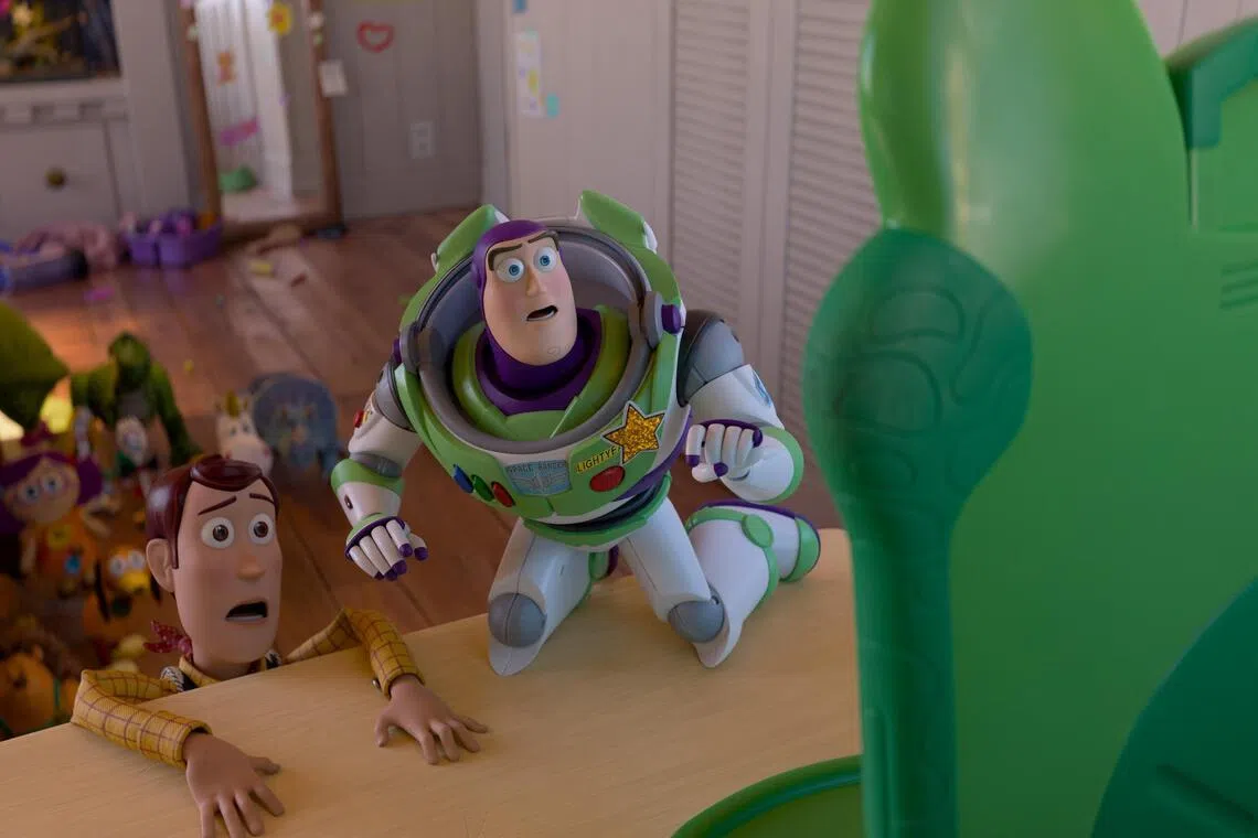 The sequel features Woody, Buzz Lightyear and their gang of toys fighting against competition from a tablet.