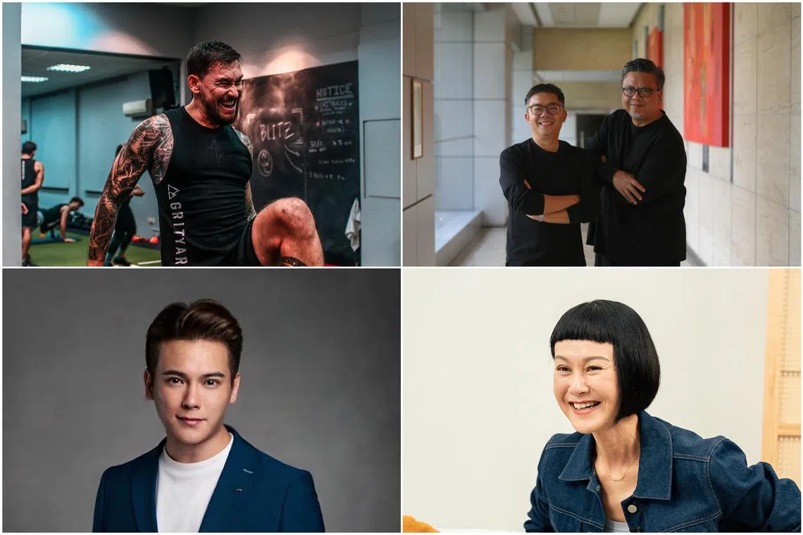 (Clockwise from top left) Paul Foster, Bernard Lim, Suhaimi Yusof, Janice Koh and Nick Shen have had major health scares in recent times.