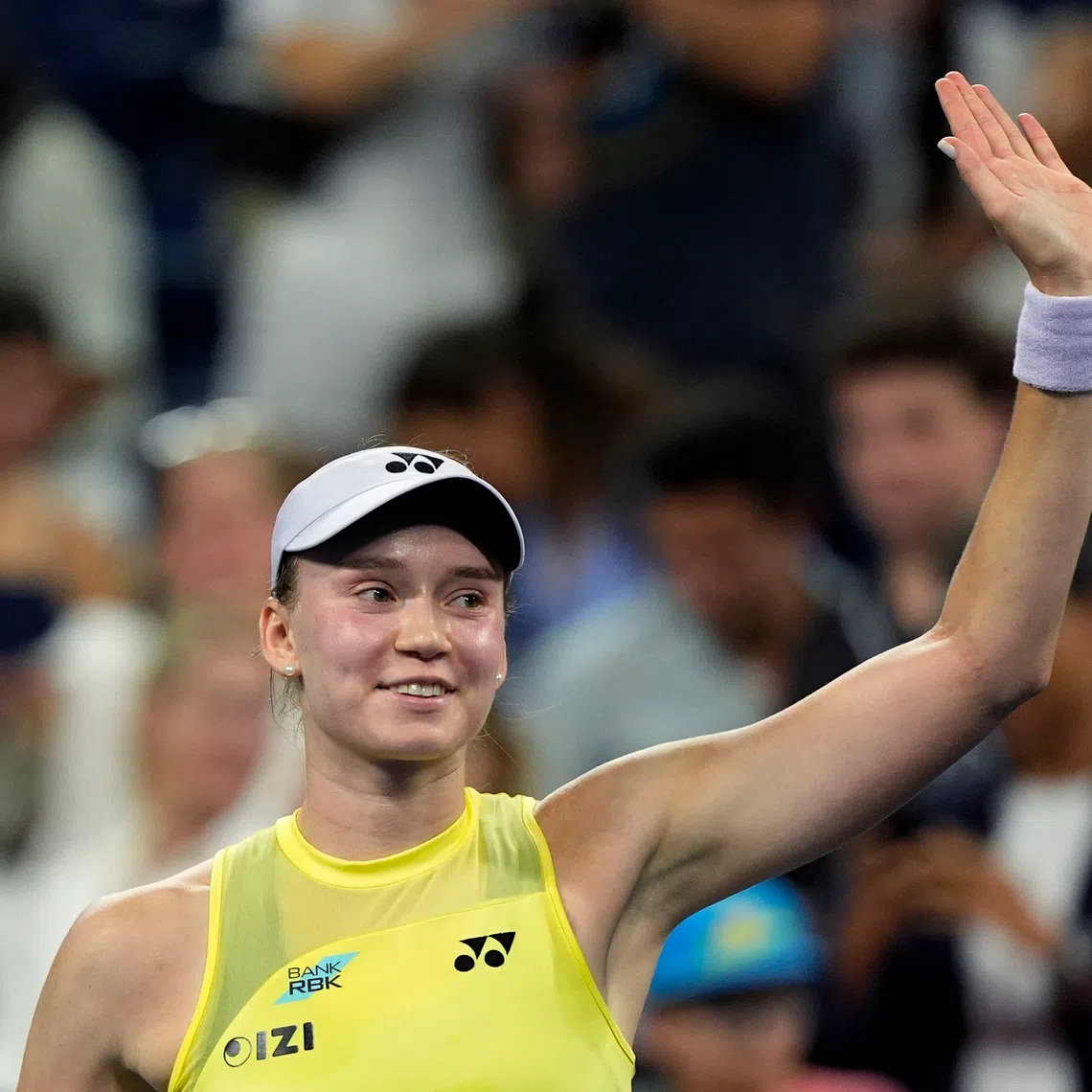 Tennis - U.S. Open - Flushing Meadows, New York, United States - September 3, 2026 Kazakhstan's Elena Rybakina celebrates after winning her second round match against Spain's Jessica Bouzas Maneiro REUTERS/Eduardo Munoz