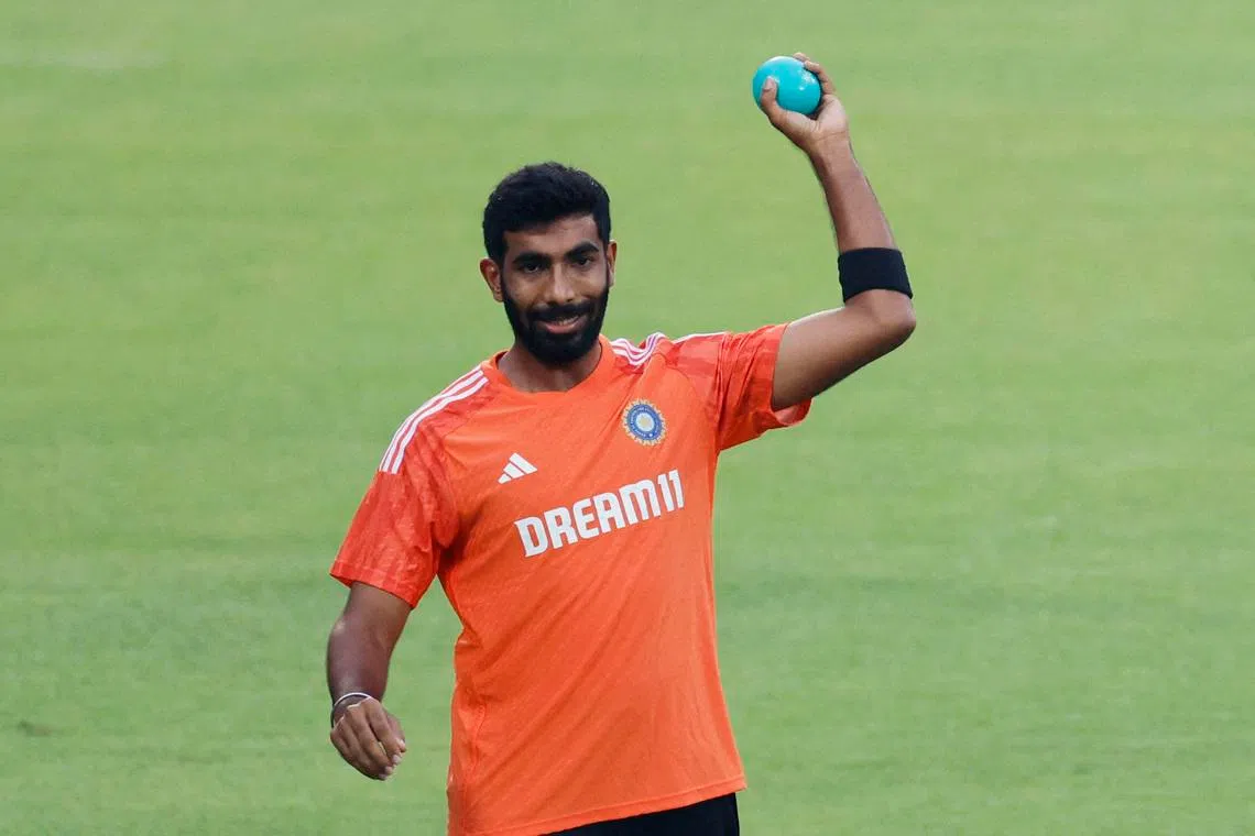 Cricket - ICC Cricket World Cup 2023 - India Practice - Maharashtra Cricket Association Stadium, Pune, India - October 17, 2023 India's Jasprit Bumrah during practice REUTERS/Adnan Abidi