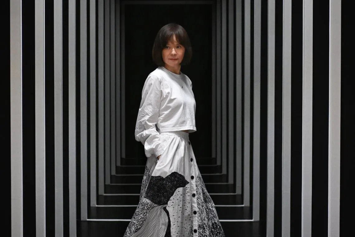 Singaporean artist Jane Lee's first solo museum exhibition at Singapore Art Museum encourages play, spontaneity and movement. 