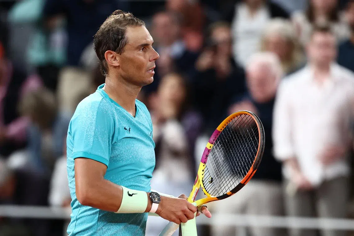 FILE PHOTO: Tennis - French Open - Roland Garros, Paris, France - May 27, 2024 Spain's Rafael Nadal after his first round match against Germany's Alexander Zverev REUTERS/Yves Herman/File Photo