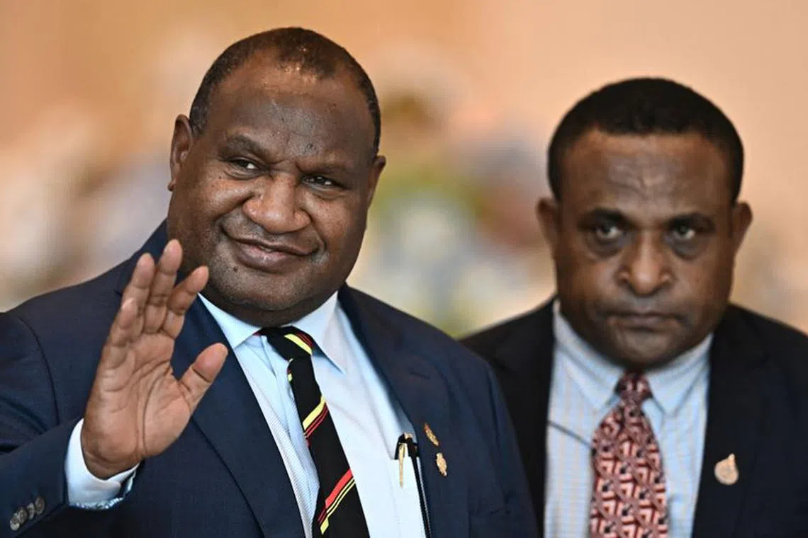 Papua New Guinea's Prime Minister James Marape arrives to attend APEC Leader's Dialogue with APEC Business Advisory Council during the Asia-Pacific Economic Cooperation (APEC) summit, November 18, 2022, in Bangkok, Thailand. Lillian Suwanrumpha/Pool via REUTERS/ File Photo