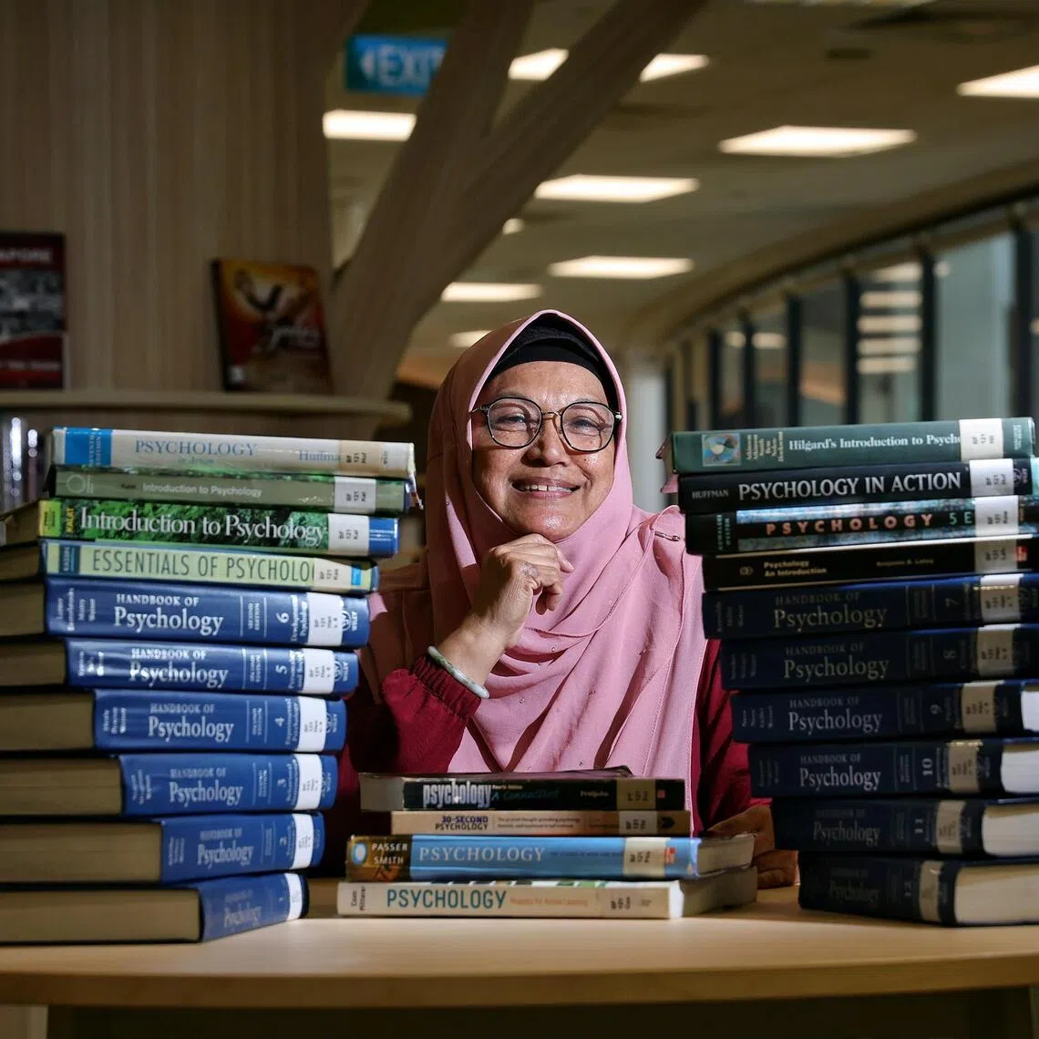 Librarian Mohaini Ibrahim, 70, is currently pursuing a Specialist Diploma in Applied Psychology (Behavioural Insights) at Temasek Polytechnic.