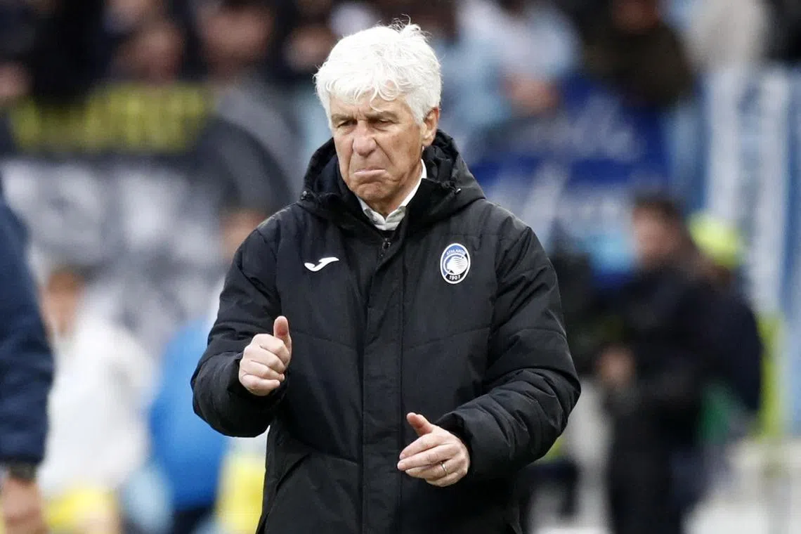 Soccer Football - Serie A - Atalanta v Lazio - Gewiss Stadium, Bergamo, Italy - April 6, 2025 Atalanta coach Gian Piero Gasperini REUTERS/Alessandro Garofalo