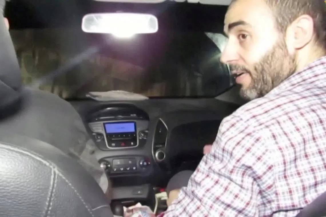 A screengrab shows according to the Israeli Army, Hamas Gaza chief Mohammed Sinwar, taken from a handout video, released on Dec 17, 2023.