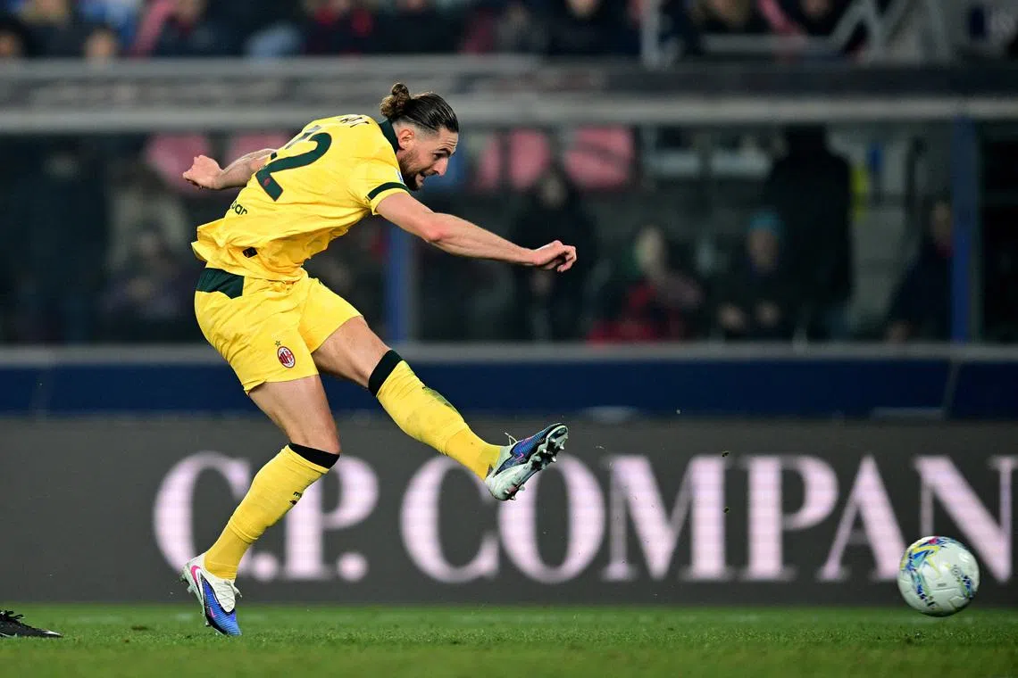 AC Milan close gap on city rivals Inter after 3-0 win at Bologna | The  Straits Times