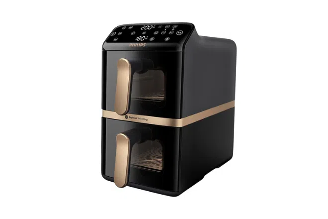 Best dual air fryer in Singapore: Philips 4000 Series Stacked Dual Basket Airfryer (NA462/79)