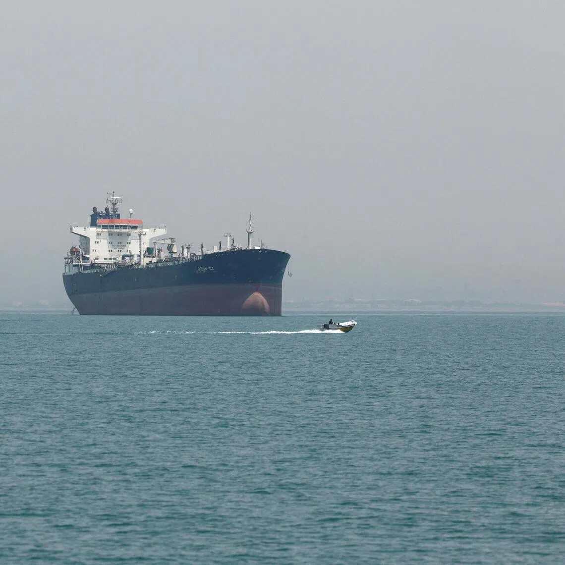 A vessel in the Strait of Hormuz, off the coast of Iran, on May 22.  