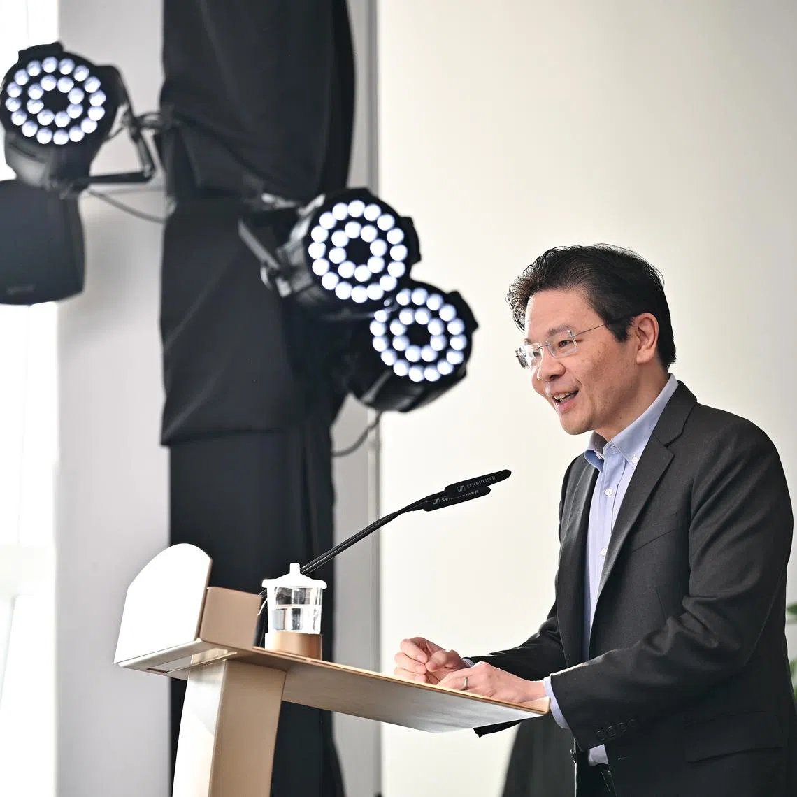 PM Lawrence Wong speaking at the official launch of the second volume of Mr S. Rajaratnam’s biography, The Lion’s Roar, on July 22.