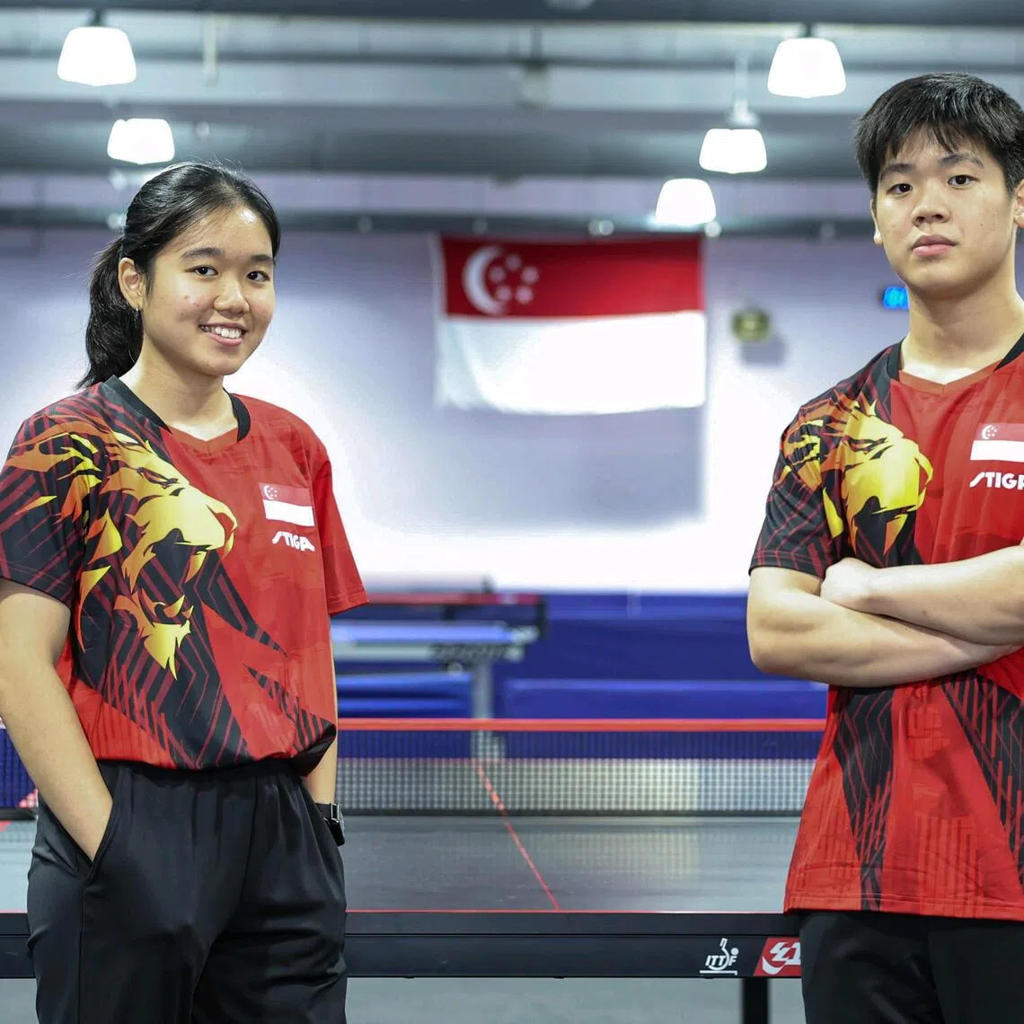 Tan Zhao Yun (left) and Izaac Quek are raring to go for the SEA Games. 