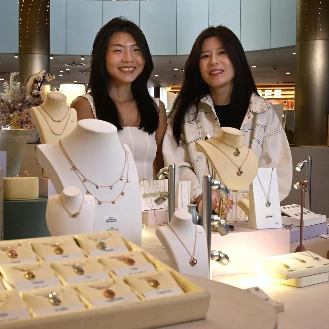 Co-founders Sharlyn Koh( (left) and Sheaufen Tay at their Mondays Made store at VivoCity on Feb 26, 2026.
