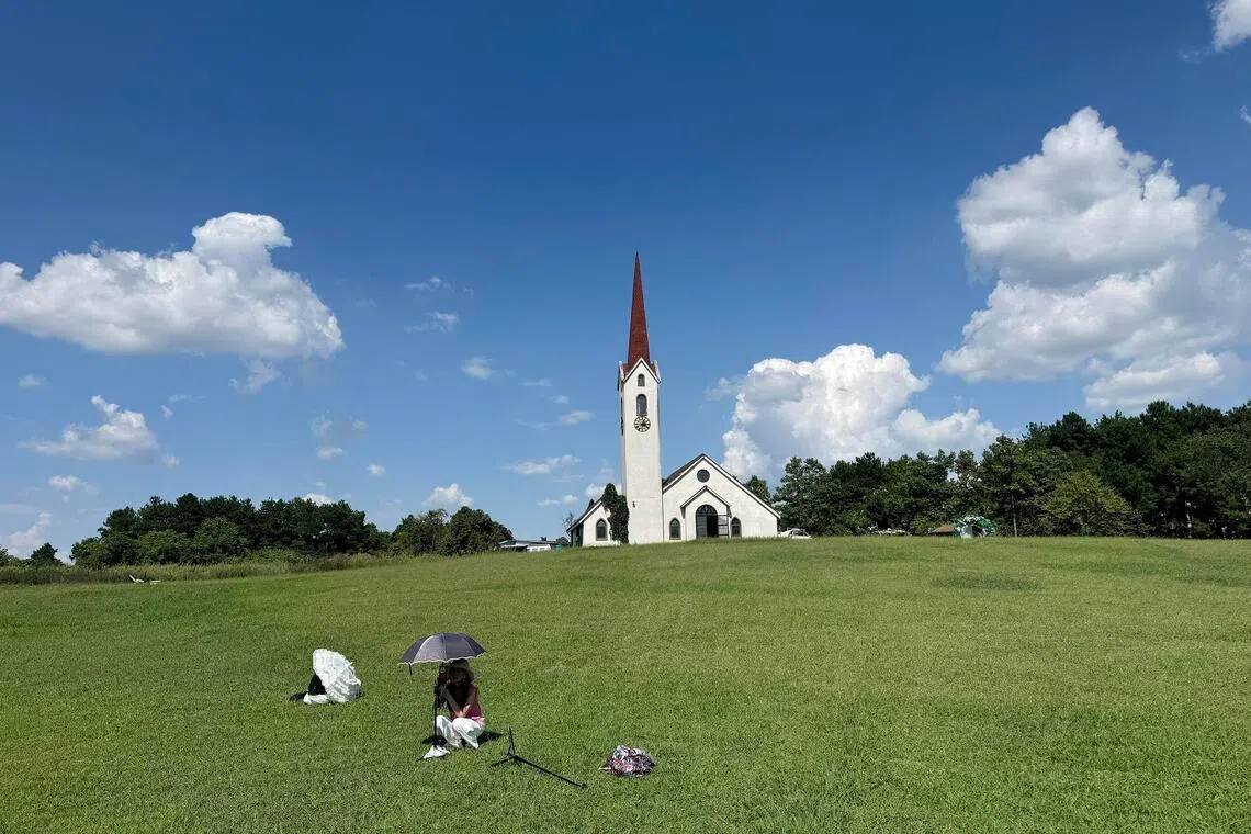 A “Swiss-style town” leisure attraction in Guiyang, which sits a short distance away from the stalled mega-project Evergrande Cultural Tourism City.