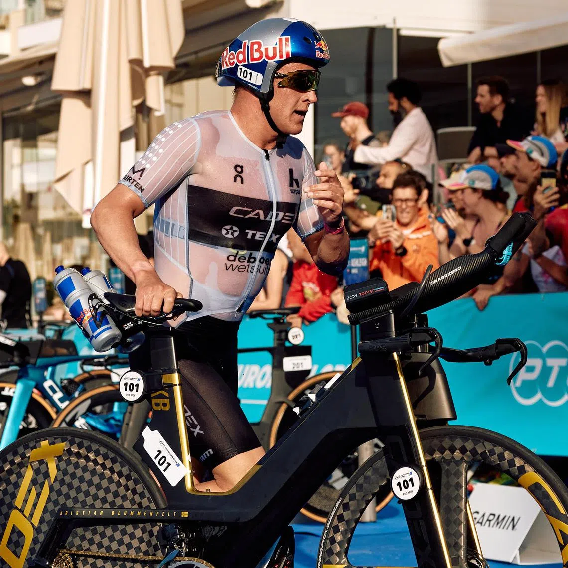 Kristian Blummenfelt racing in the PTO European Open 2023 in May