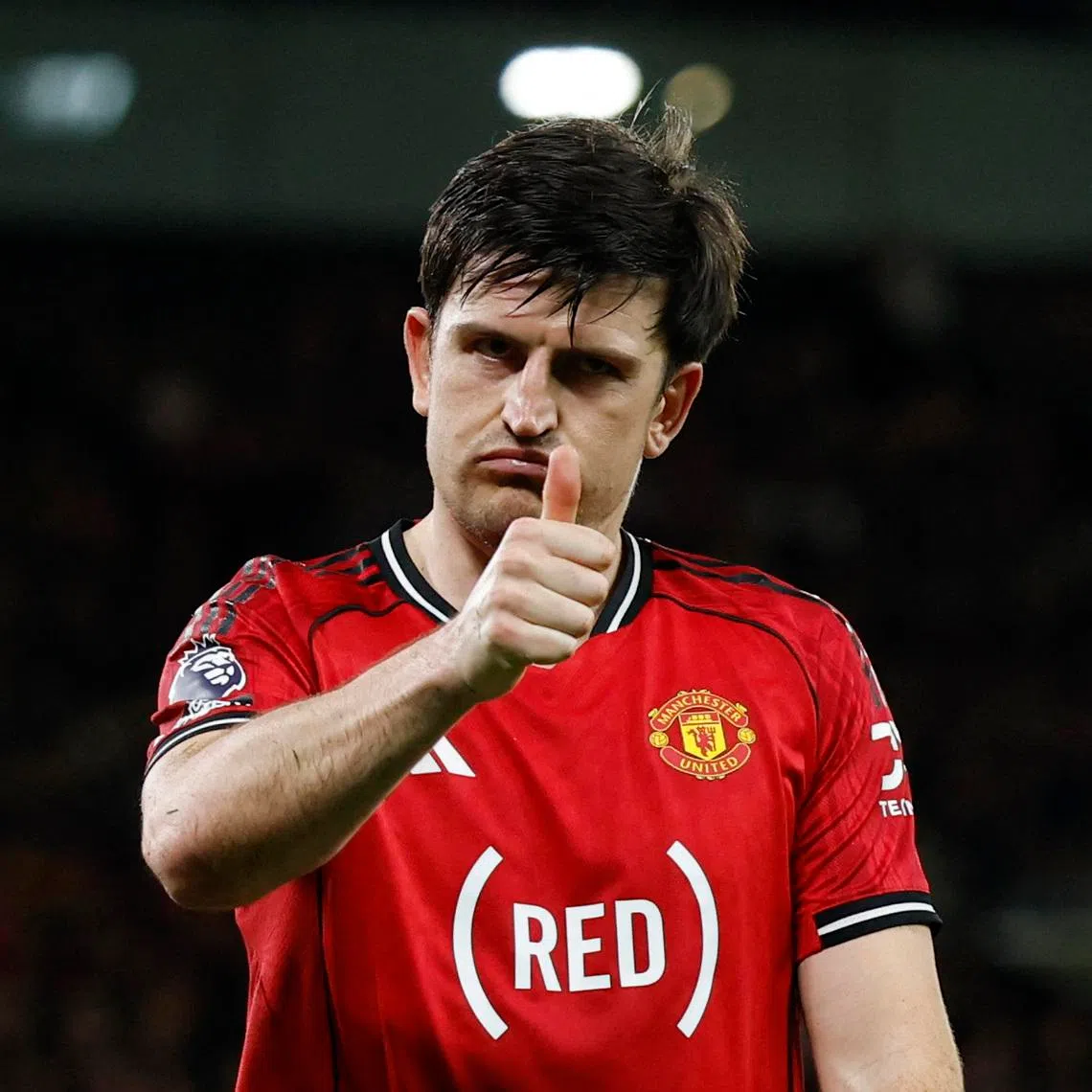 Soccer Football - Premier League - Manchester United v Brentford - Old Trafford, Manchester, Britain - April 27, 2026 Manchester United's Harry Maguire reacts Action Images via Reuters/Jason Cairnduff