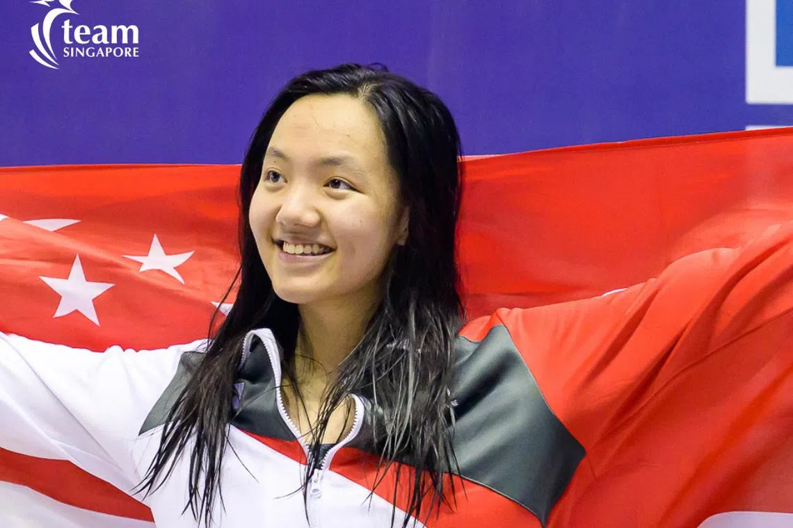 Ashley Lim claimed gold in the girls’ A Division 50m backstroke, and helped her team win the silver in the 4x50m medley relay.