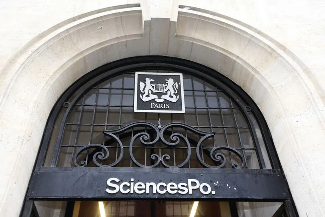 Institute of Political Studies (IEP) or \"Sciences Po\" main entrance at the Institute in Paris, France, May 28, 2013. Picture taken May 28, 2013. REUTERS/Charles Platiau/File Photo