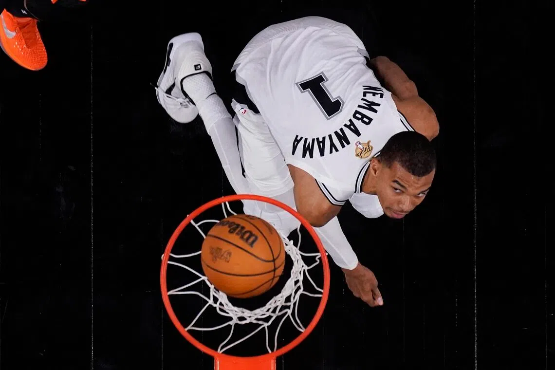 San Antonio Spurs forward Victor has averaged 23.6 points, 10.7 rebounds and 3.5 blocks in the NBA play-offs.