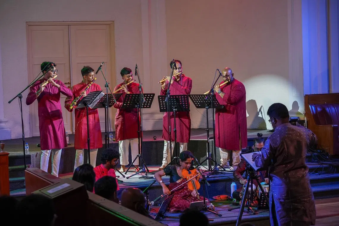 The Vamshika Quintet presented a programme showcasing the breadth and depth of Indian bamboo flutes, the bansuri and venu, on Jan 18.  