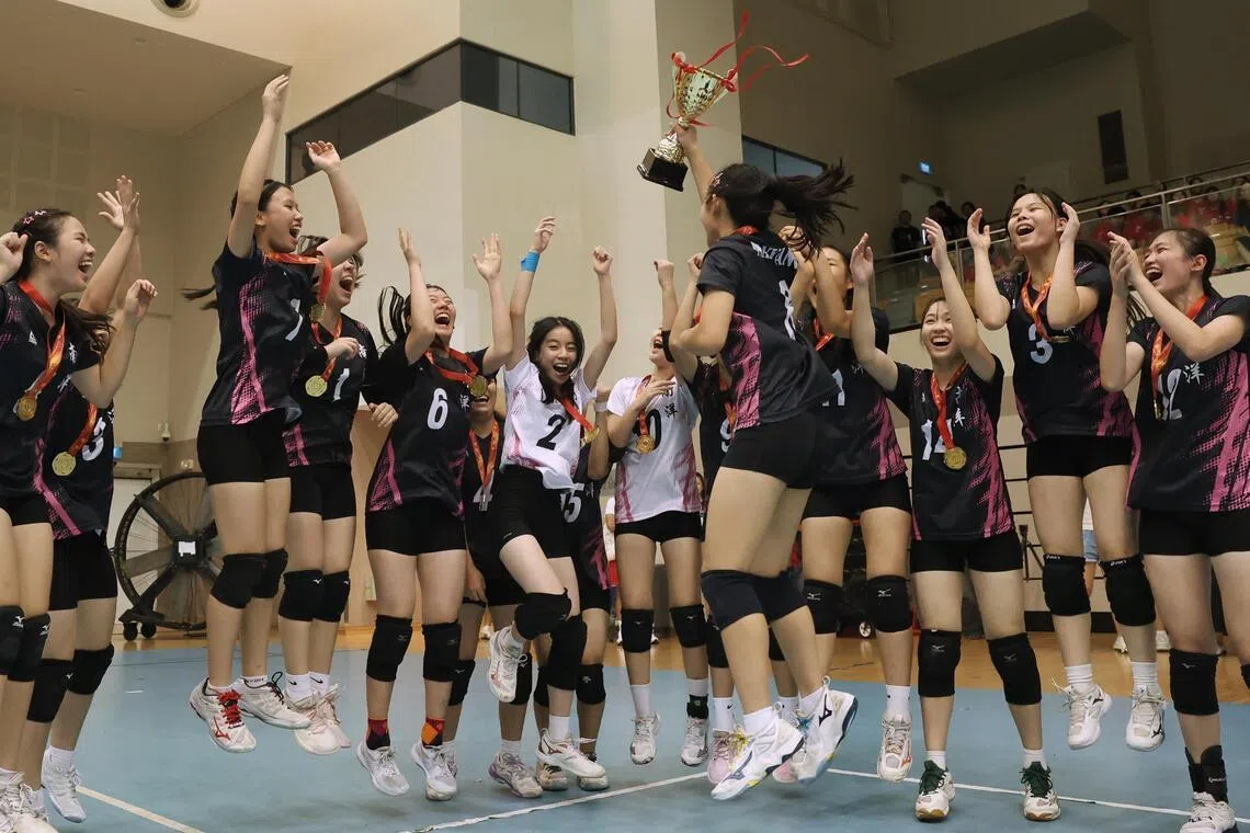 Nanyang Girls’ strike National School Games B Division volleyball gold again with ‘Turtle Power’