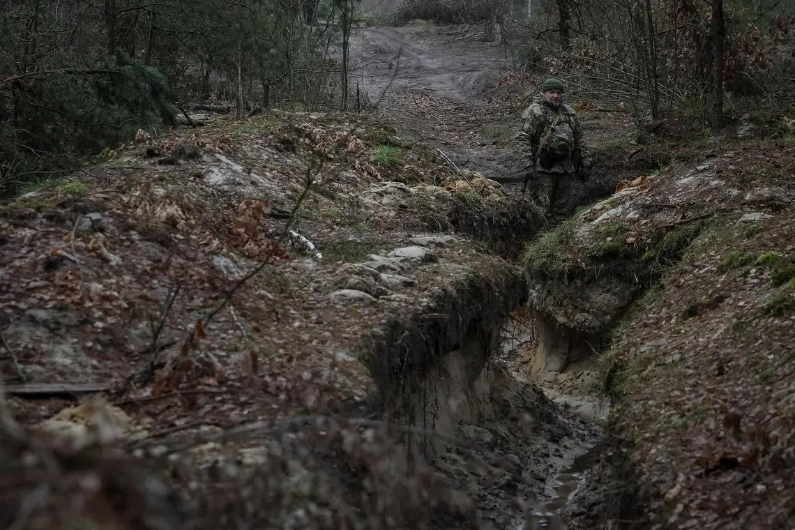 Thick forests and treacherous swamps near Ukraine's border with Belarus are guarded by the Volyn territorial defence brigade.