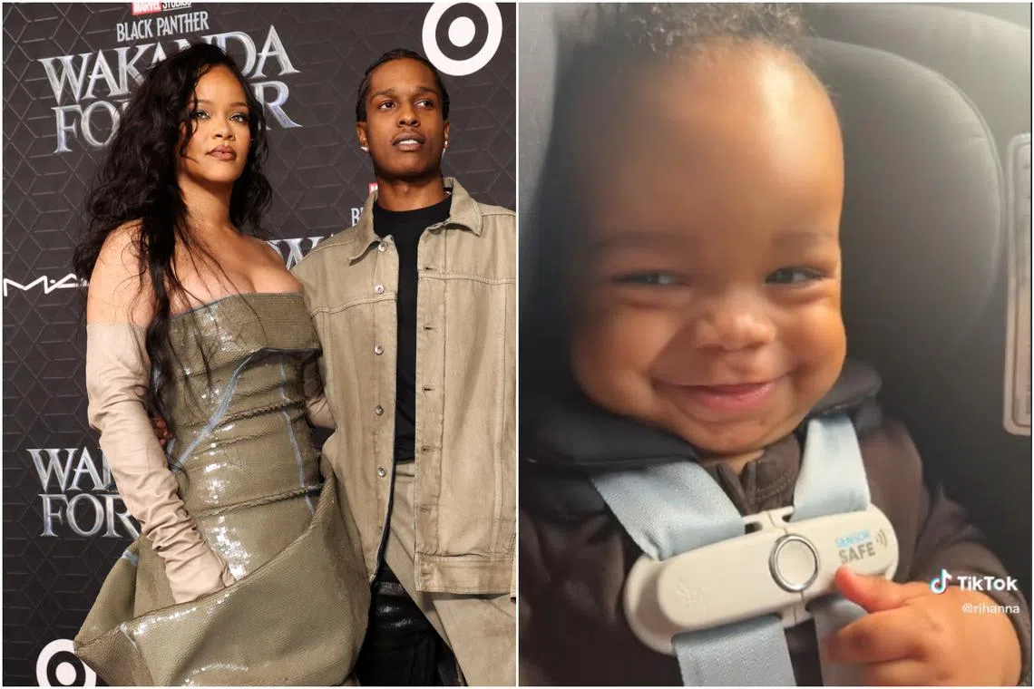 Rihanna's son was born to her and rapper boyfriend A$AP Rocky in May.