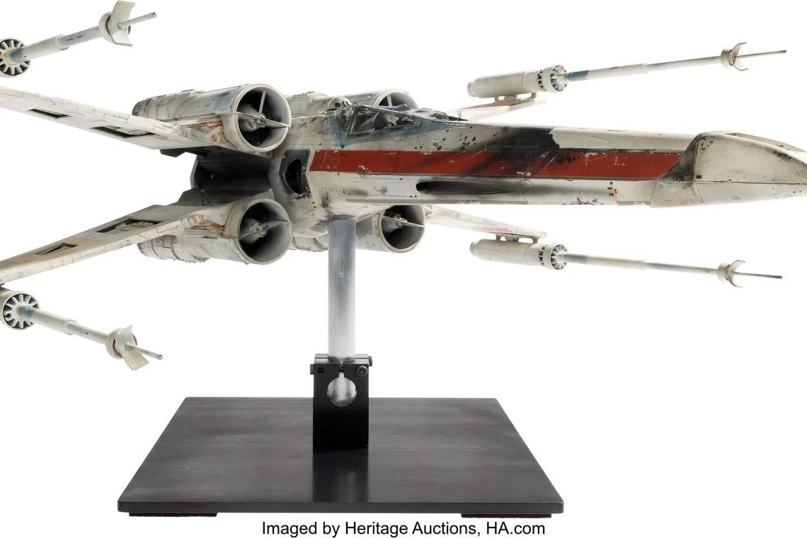 nytxwing17 -  A model of an X-wing fighter, which was used to film the climactic battle scene in the 1977 Star Wars, was sold at auction for US$3,135,000, far exceeding the opening price of US$400,000.

SOURCE /COPYRIGHT: HERITAGE AUCTIONS