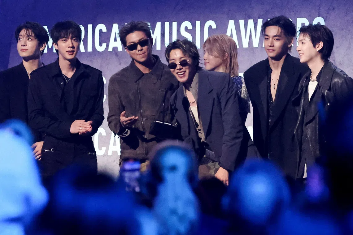 The group became the first Korean act nominated in the category with Dynamite in 2021.