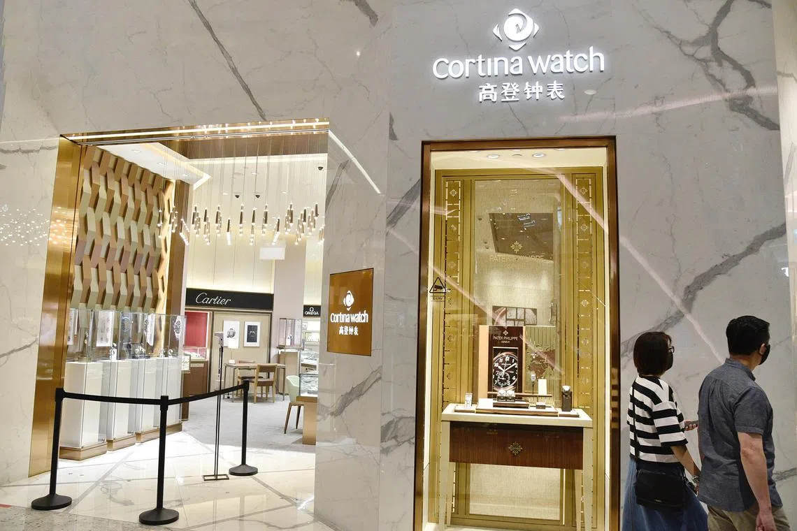 A Cortina shop at Raffles City, taken on 17 November 2020.