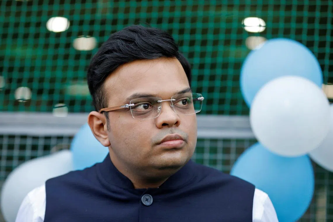 FILE PHOTO: Board of Control for Cricket in India (BCCI) Secretary Jay Shah speaks with the media during the inauguration ceremony of Gujarat Cricket Association (GCA) Indoor Academy in Ahmedabad, Gujarat, India December 10, 2020. REUTERS/Amit Dave/File Photo