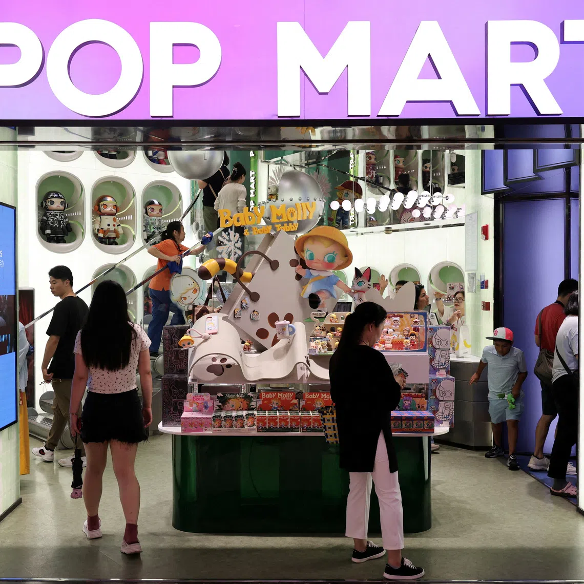 Labubu figurines on display at a Pop Mart exhibition in Shanghai in October.
